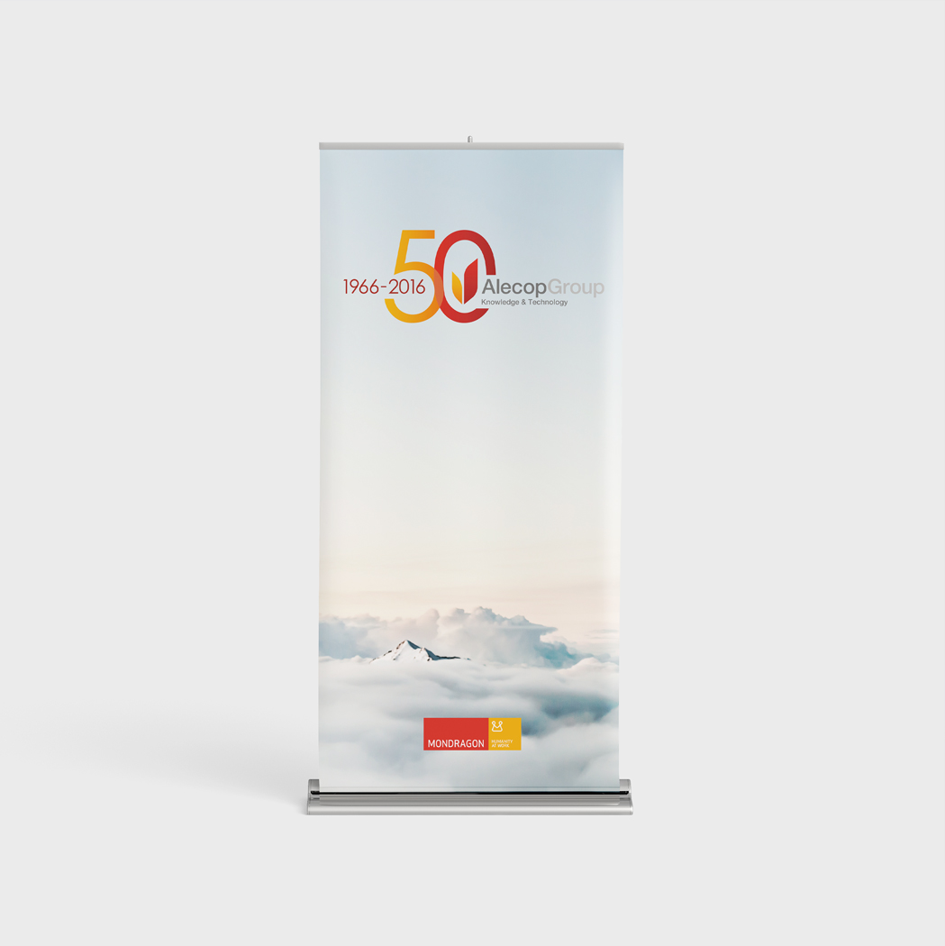 Diseño logotipo 50 aniversario ALECOP GROUP